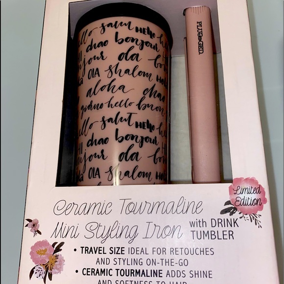 Other - BNWT FLAT IRON AND TRAVEL MUG SET